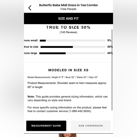 Free people butterfly babe midi dress in tea combo size small - Picture 14 of 15